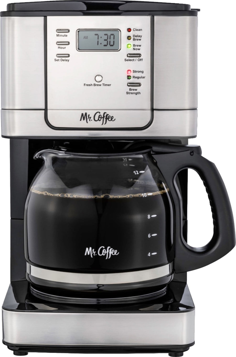 Mr. Coffee - 12-Cup Coffee Maker with Strong Brew Selector - Stainless Steel_0