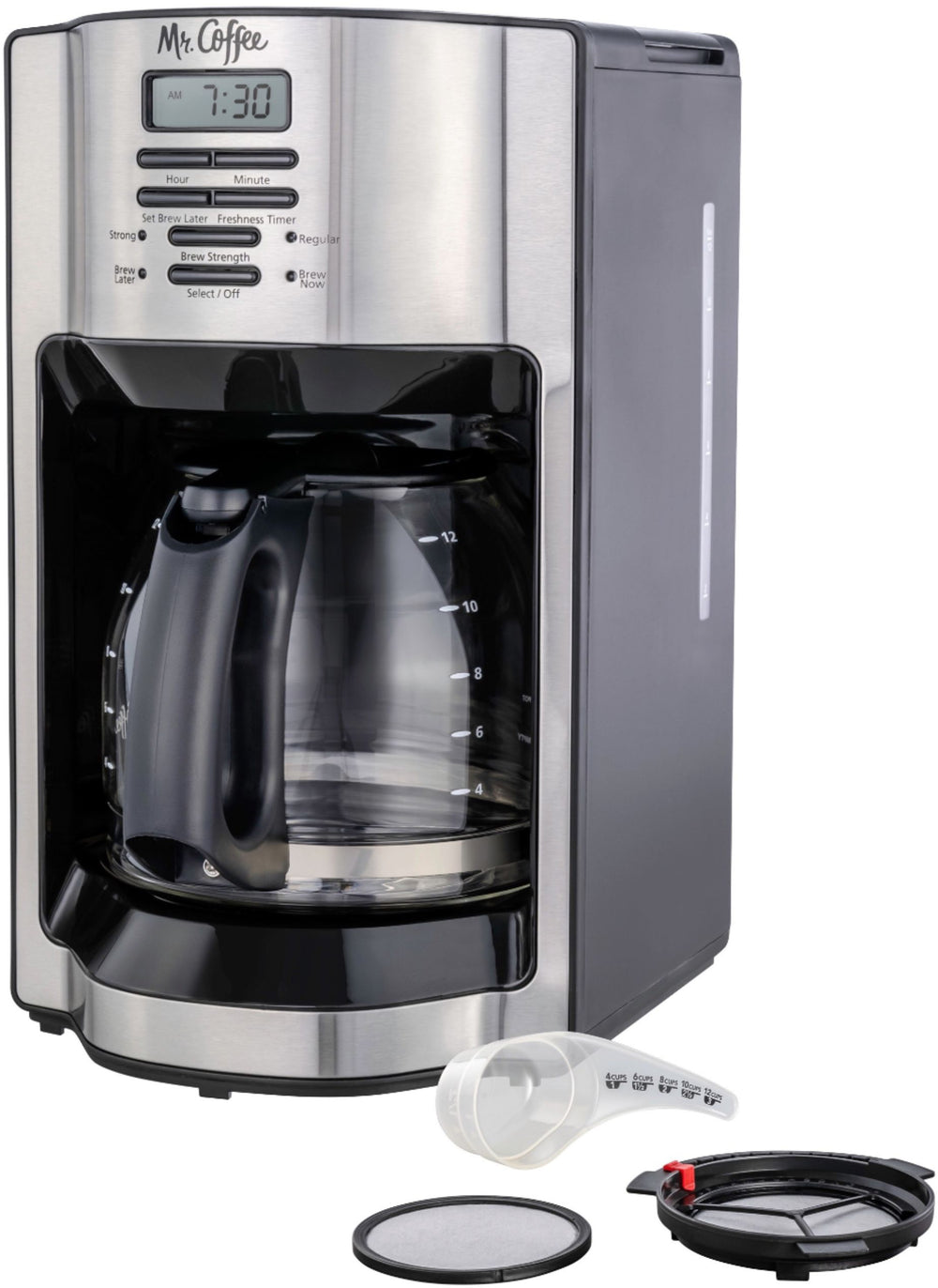 Mr. Coffee - 12-Cup Coffee Maker with Rapid Brew System - Stainless Steel_1