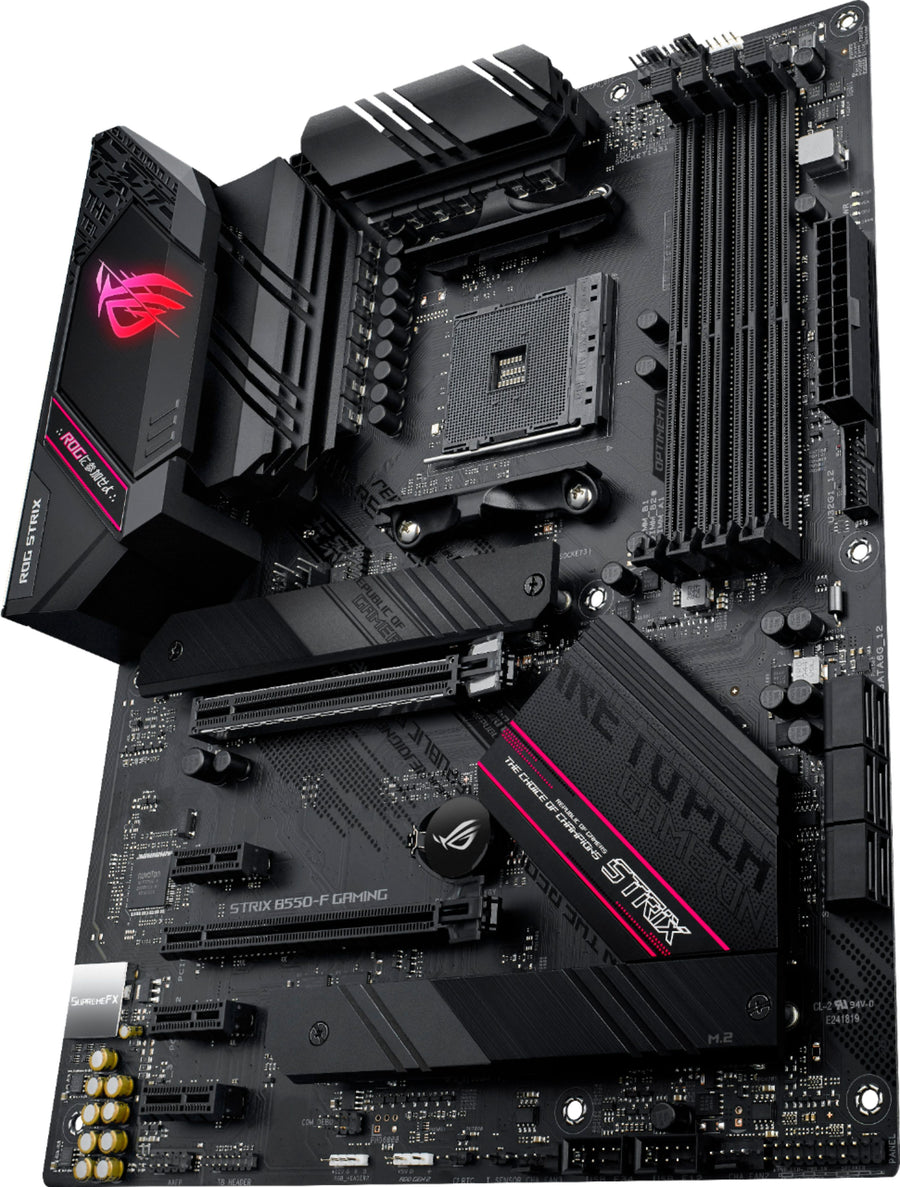 ASUS - ROG STRIX B550-F GAMING AM4 Socket USB 3.2 AMD Motherboard - Black_0
