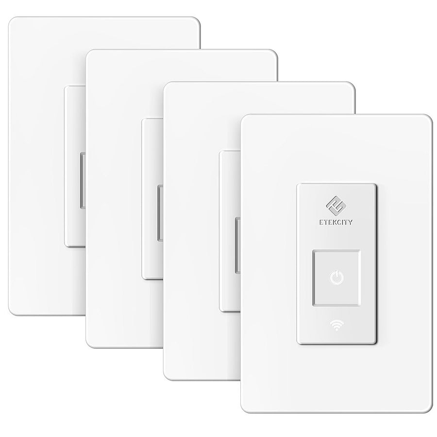Etekcity - Smart Wi-Fi Light Switch (4-Pack) - White_0