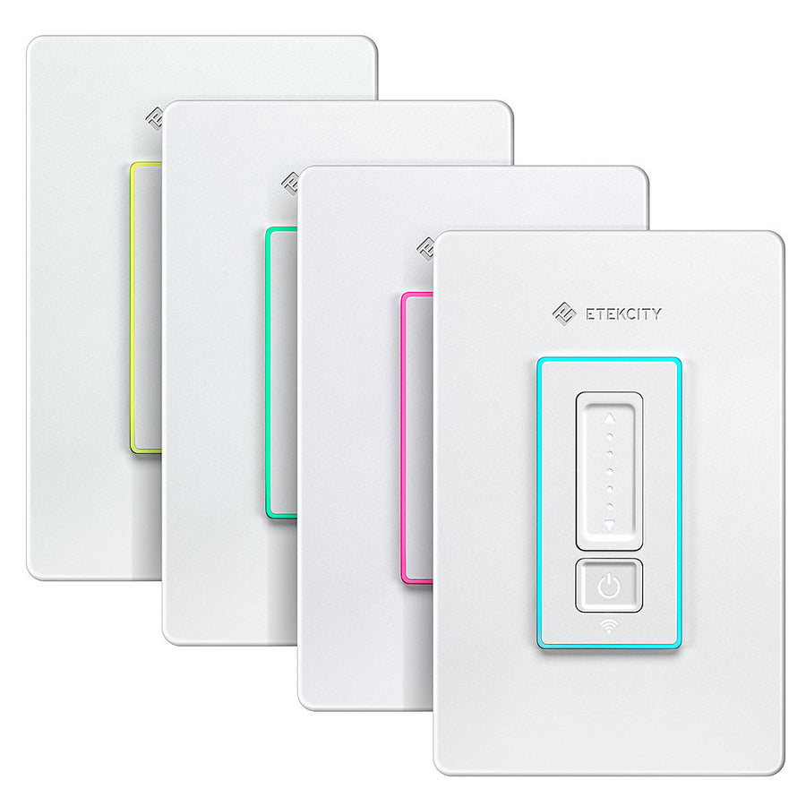 Etekcity - Smart Wi-Fi Dimmer Switch (4-Pack) - White_0
