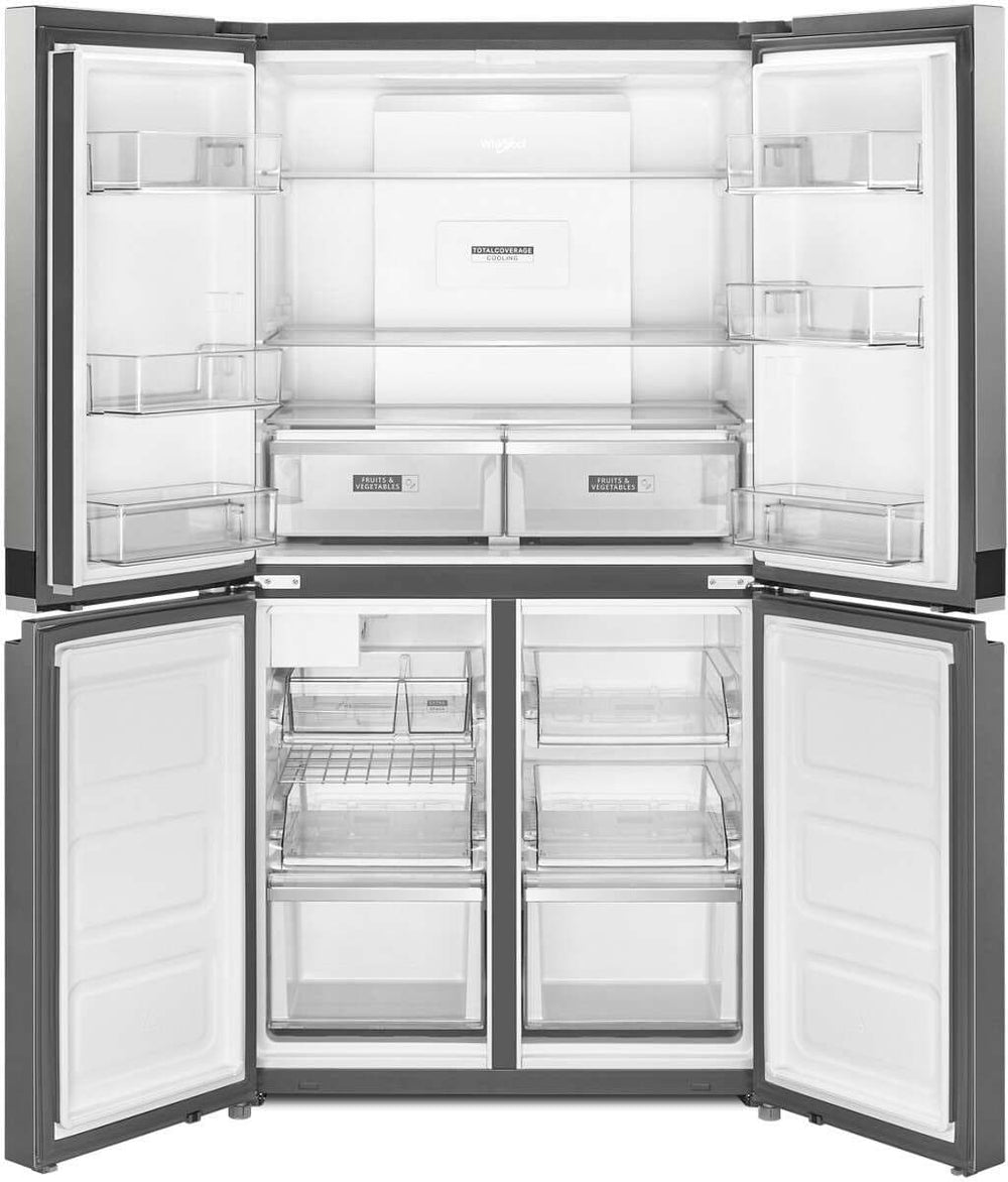 Whirlpool - 19.4 Cu. Ft. 4-Door French Door Counter-Depth Refrigerator with Flexible Organization Spaces - Stainless steel_1