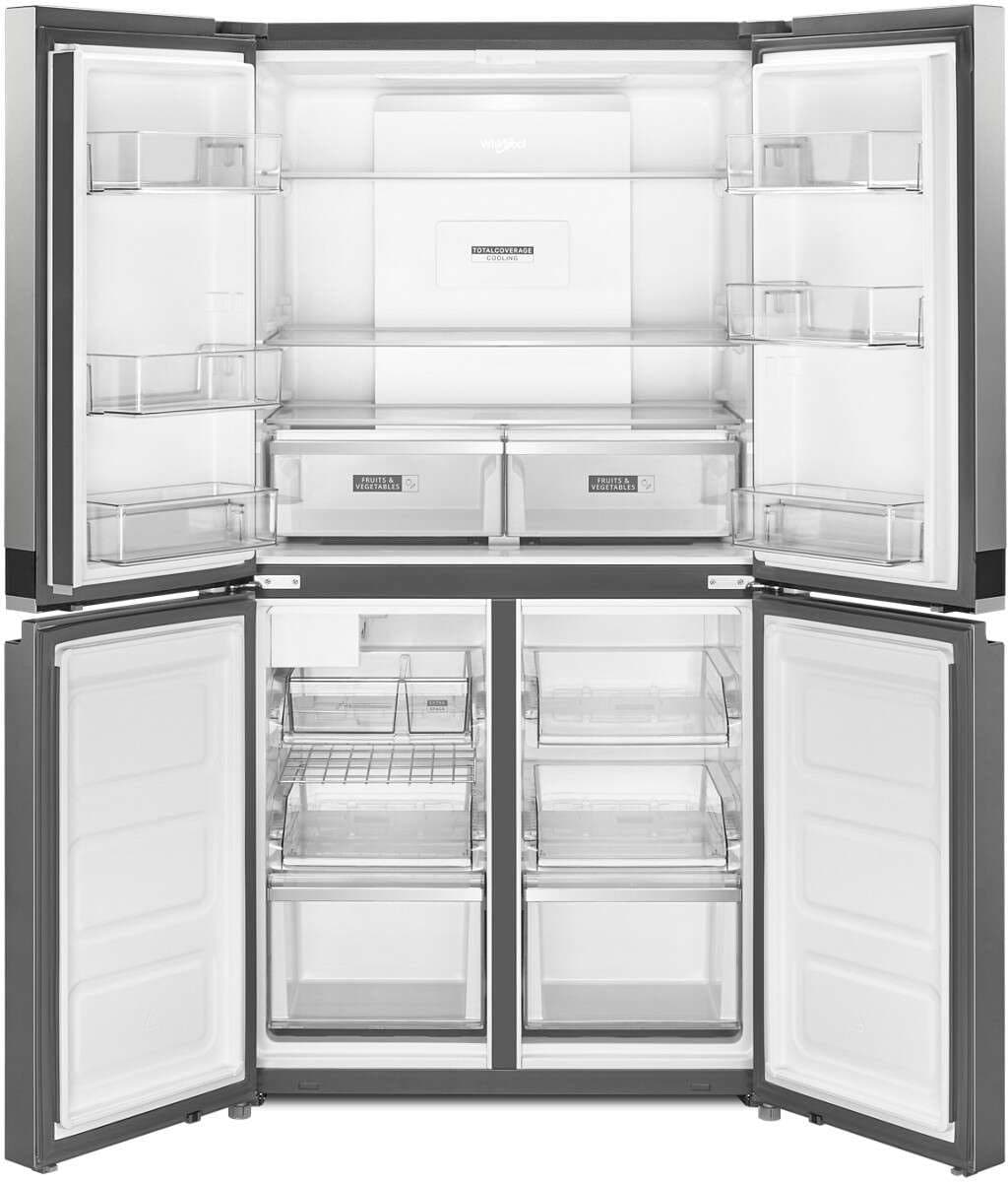 Whirlpool - 19.4 Cu. Ft. 4-Door French Door Counter-Depth Refrigerator with Flexible Organization Spaces - Stainless steel_1