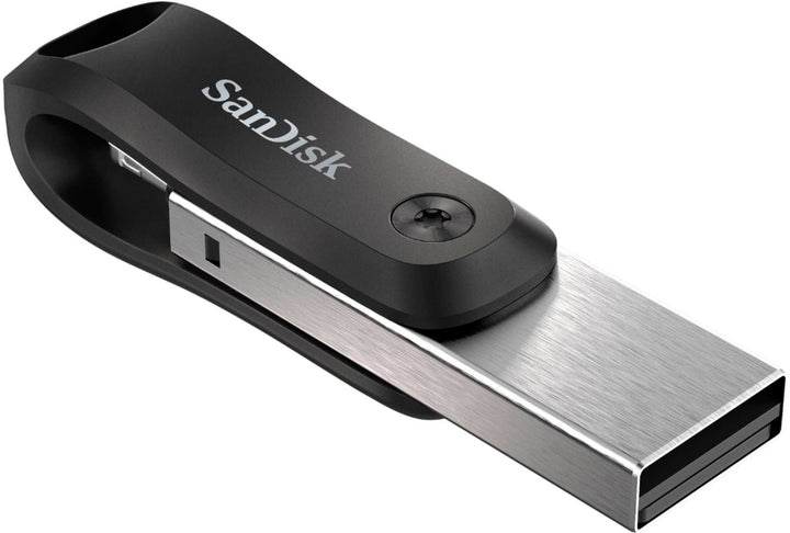 SanDisk - iXpand Flash Drive Go 64GB USB 3.0 Type-A to Apple Lightning for iPhone & iPad - Black / Silver_9