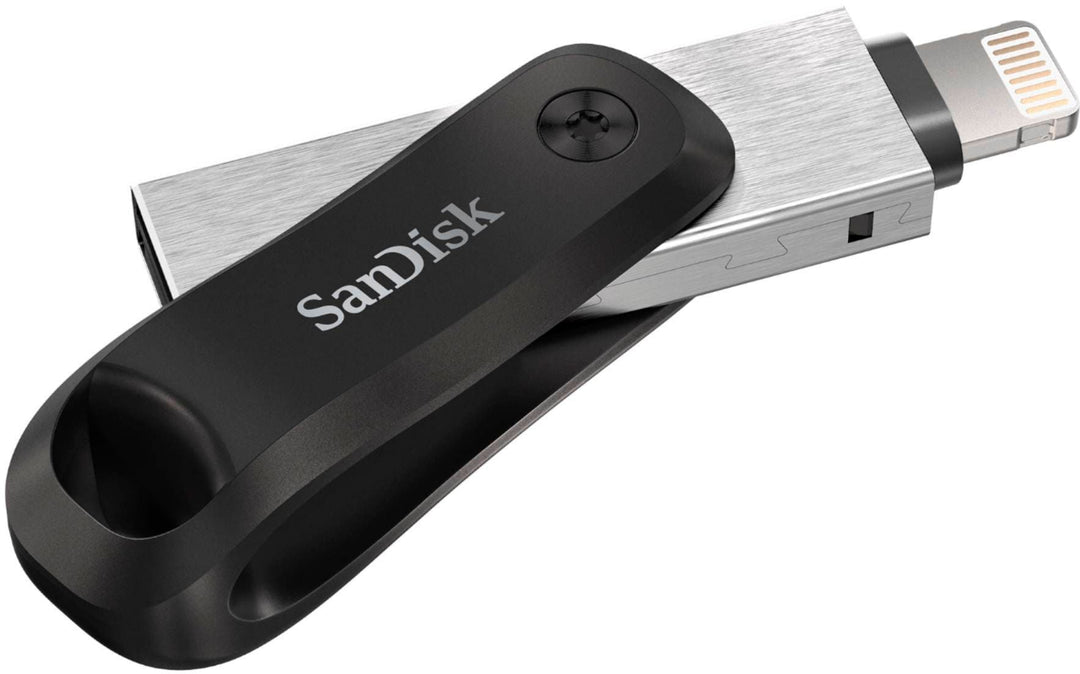 SanDisk - iXpand Flash Drive Go 64GB USB 3.0 Type-A to Apple Lightning for iPhone & iPad - Black / Silver_6