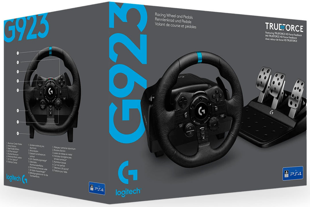 Logitech - G923 Racing Wheel and Pedals for PS5, PS4 and PC - Black_4