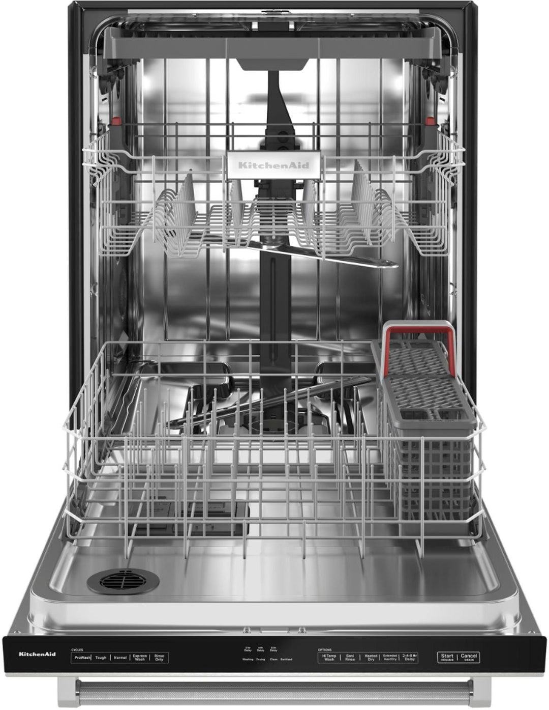 KitchenAid - 24" Top Control Built-In Dishwasher with Stainless Steel Tub, PrintShield Finish, 3rd Rack, 39 dBA - Stainless Steel with PrintShield Finish_10
