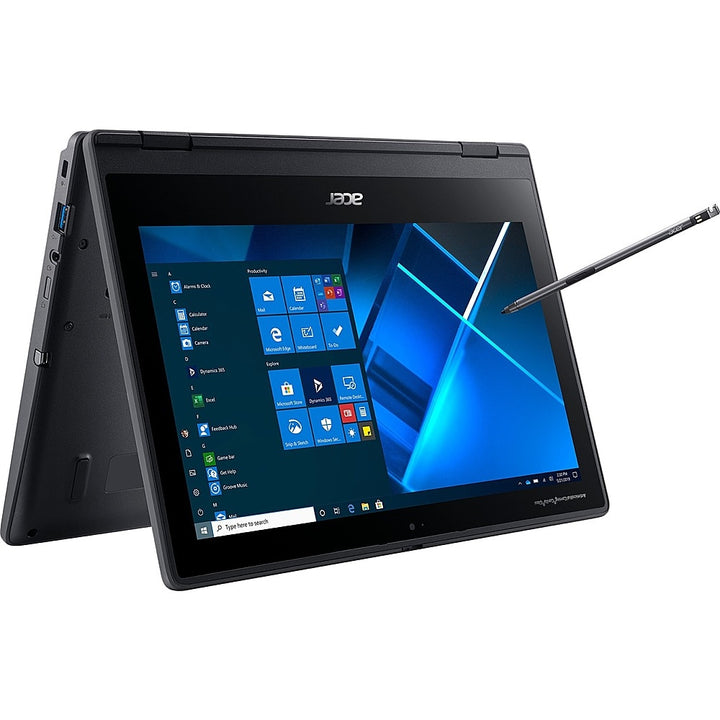 Acer - TravelMate Spin B3 B311RN-31 11.6" Laptop - Intel Celeron - 4 GB Memory - 128 GB eMMC - Shale Black_2