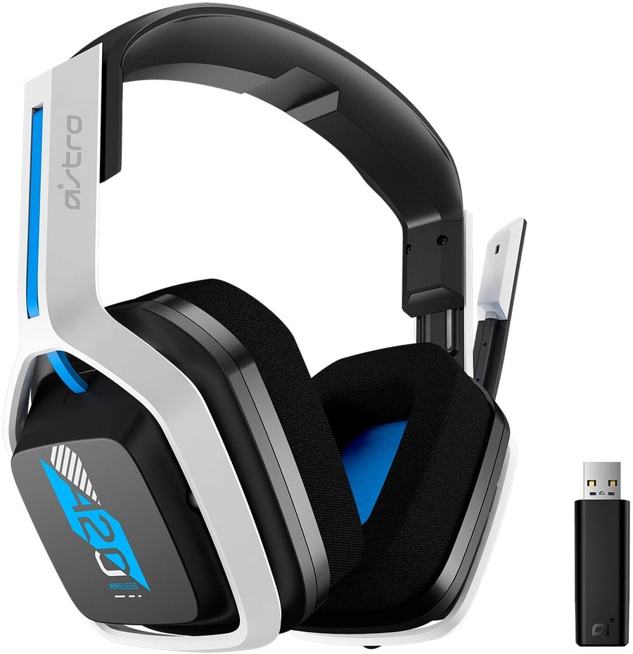 Astro Gaming - A20 Gen 2 Wireless Stereo Over-the-Ear Gaming Headset for PlayStation 5, PlayStation 4, and PC - White/Blue_0