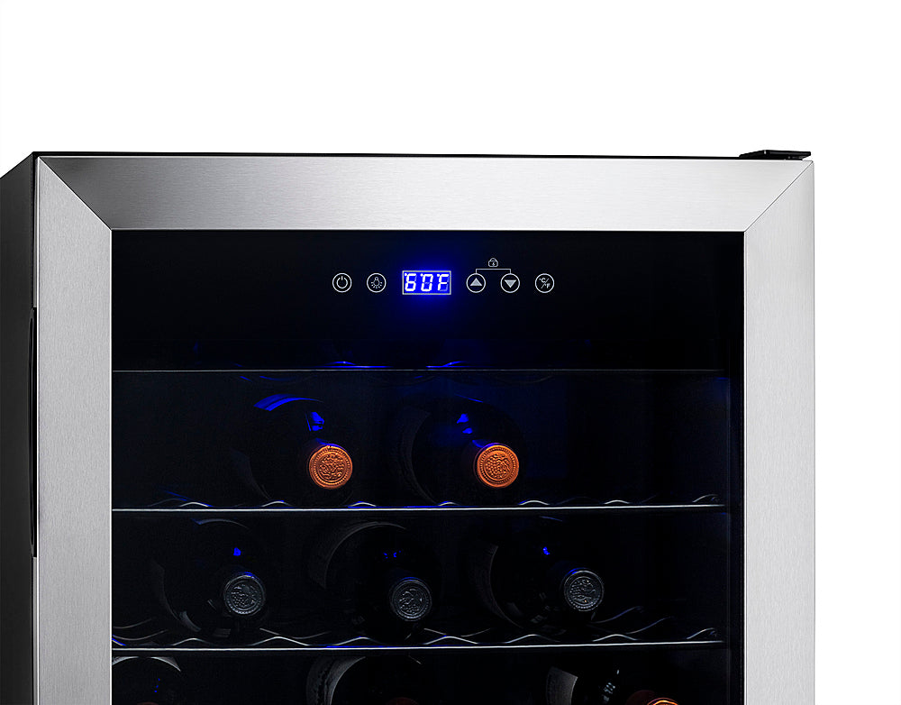 NewAir - Freestanding 50 Bottle Compressor Wine Fridge, Adjustable Racks , Exterior Digital Thermostat - Stainless steel_11