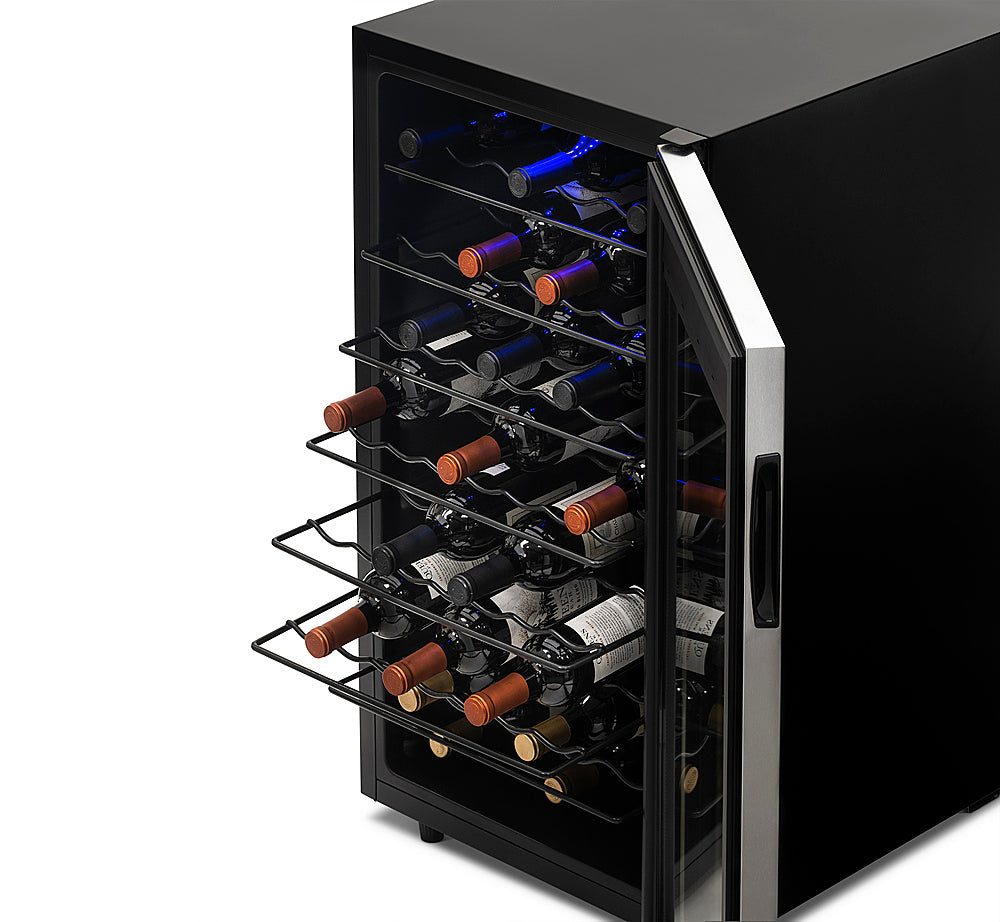 NewAir - Freestanding 50 Bottle Compressor Wine Fridge, Adjustable Racks , Exterior Digital Thermostat - Stainless steel_10
