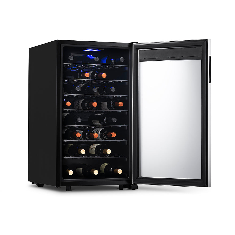 NewAir - Freestanding 50 Bottle Compressor Wine Fridge, Adjustable Racks , Exterior Digital Thermostat - Stainless steel_8