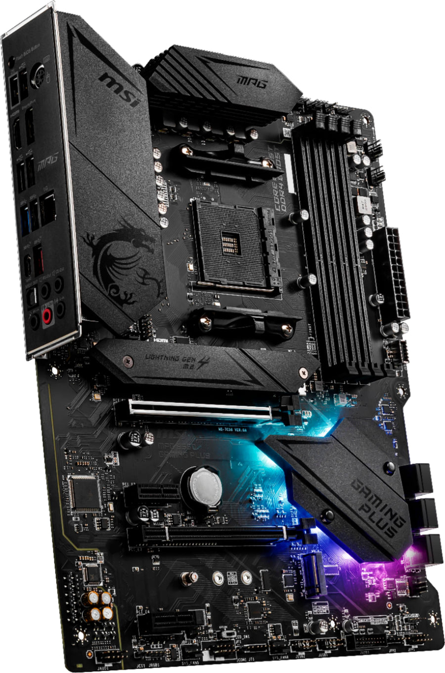 MSI - B550 GAMING PLUS (Socket AM4) USB-C Gen 2 AMD ATX GAMING Motherboard PCIE Gen 4 - Black_0