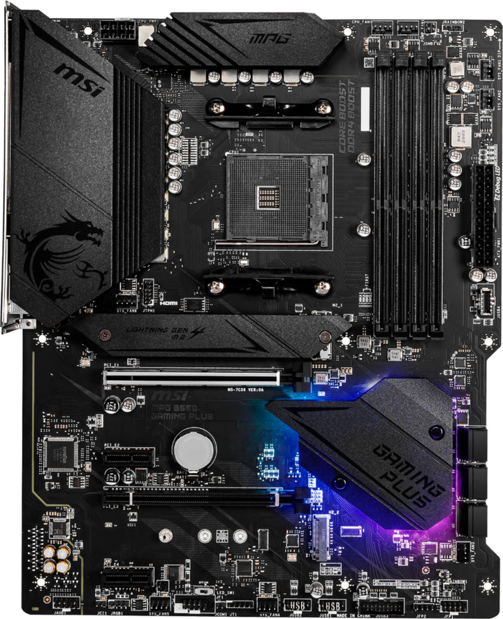 MSI - B550 GAMING PLUS (Socket AM4) USB-C Gen 2 AMD ATX GAMING Motherboard PCIE Gen 4 - Black_5