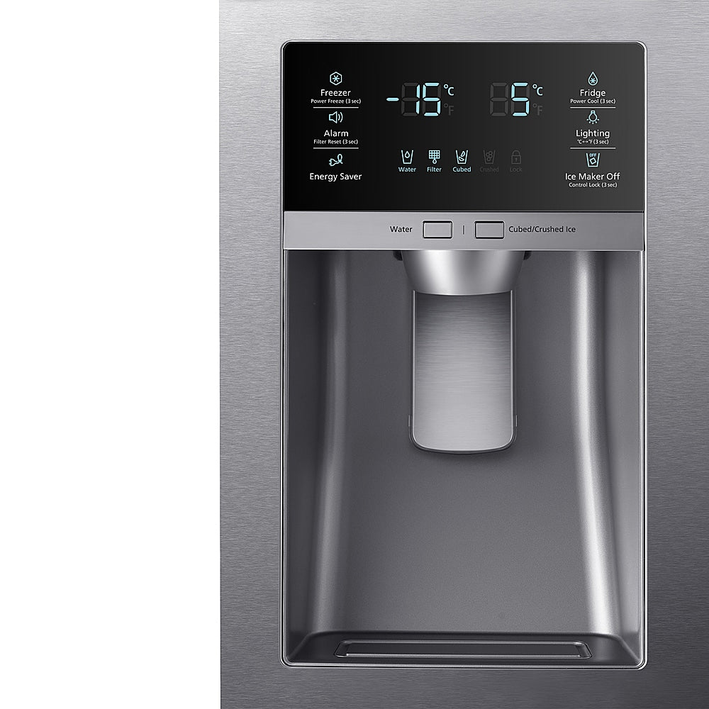 Samsung - 25 cu. ft. Large Capacity 4-Door French Door Refrigerator with External Water & Ice Dispenser - Stainless steel_1