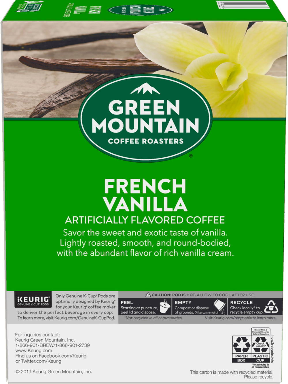 Green Mountain Coffee - French Vanilla Coffee, Keurig Single-Serve K-Cup pods, Light Roast, 24 Count_1