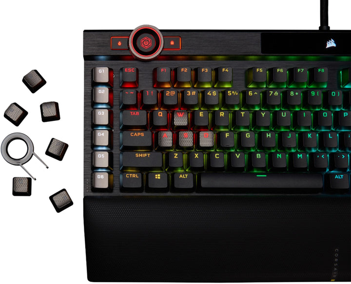 CORSAIR - K100 RGB Full-size Wired Mechanical OPX Linear Switch Gaming Keyboard with Elgato Stream Deck Software Integration - Black_5