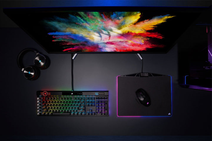 CORSAIR - K100 RGB Full-size Wired Mechanical OPX Linear Switch Gaming Keyboard with Elgato Stream Deck Software Integration - Black_1