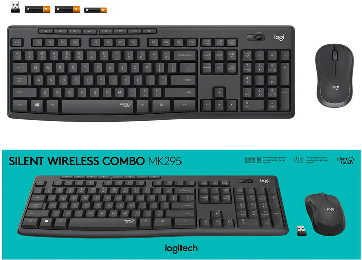 Logitech - MK295 Full-size Wireless Membrane Keyboard and Mouse Bundle - Graphite_3