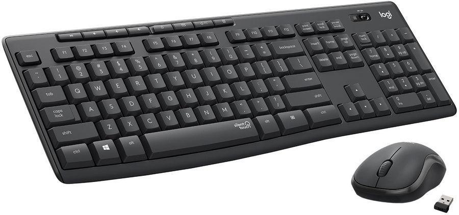 Logitech - MK295 Full-size Wireless Membrane Keyboard and Mouse Bundle - Graphite_0