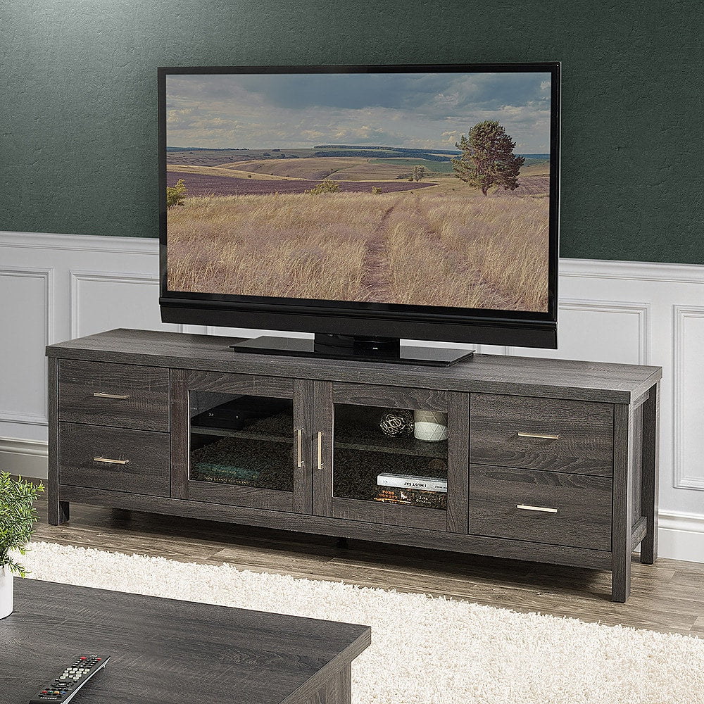 CorLiving - Hollywood TV Cabinet with Doors, for TVs up to 85" - Dark Gray_1