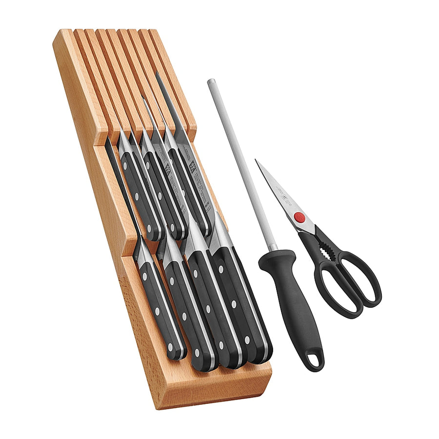 ZWILLING - Pro 10-pc Knife Block Set with In-Drawer Knife Tray - Stainless Steel_0