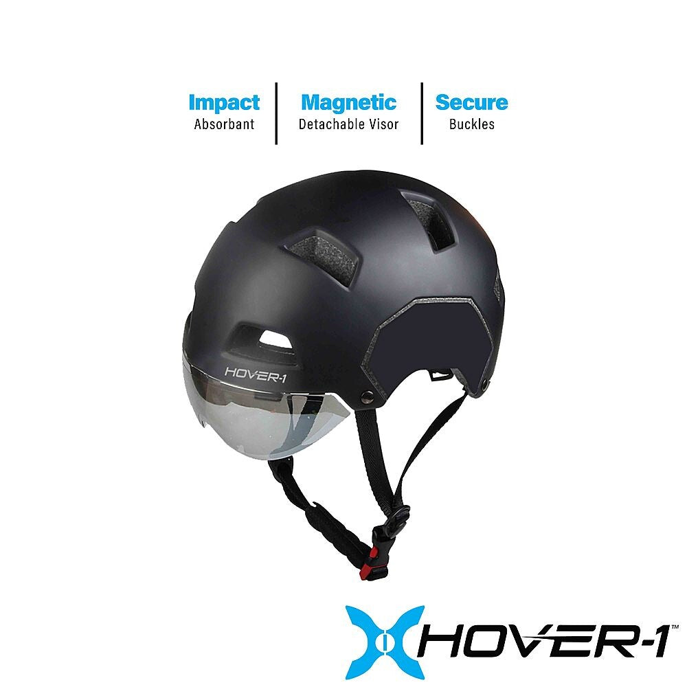 Hover-1 - Helmet with Detachable Visor - Black - Size Large_8