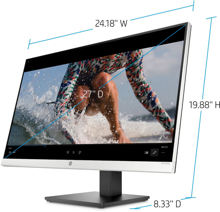 HP - 27mq 27" IPS LED QHD Monitor (HDMI, VGA) - Silver & Black_11