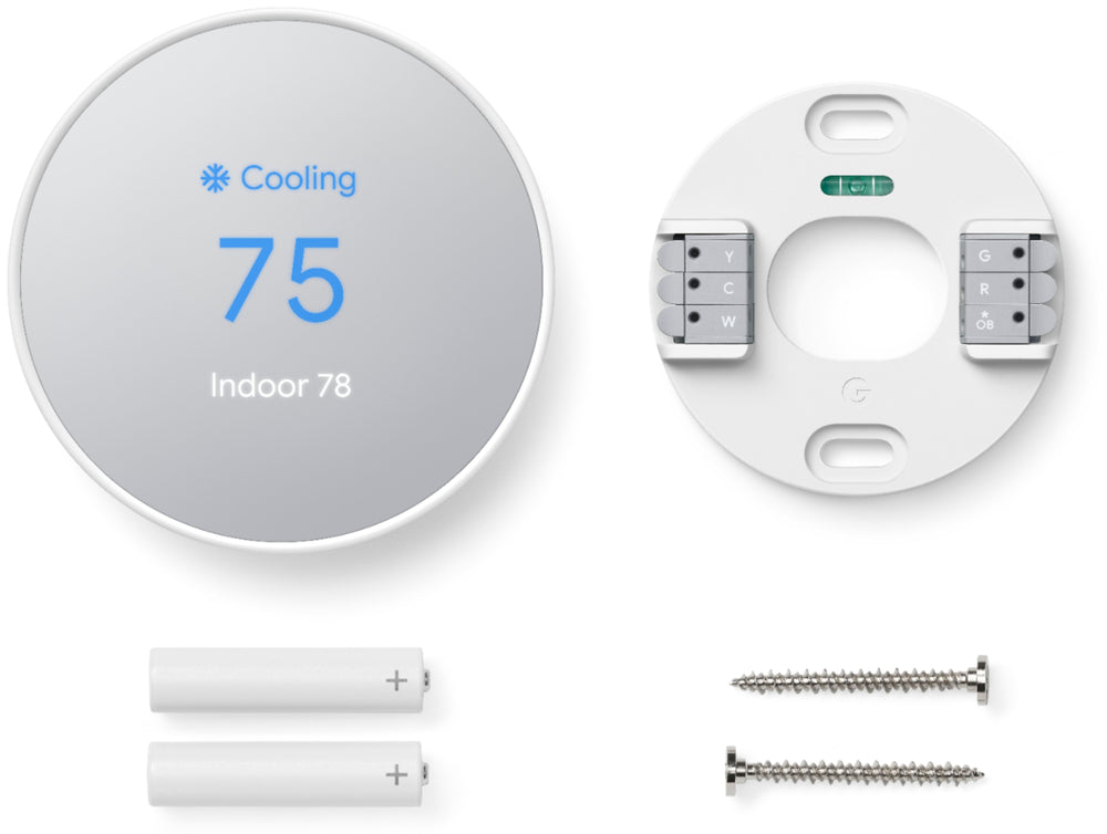 Google - Nest Smart Programmable Wifi Thermostat - Snow_1