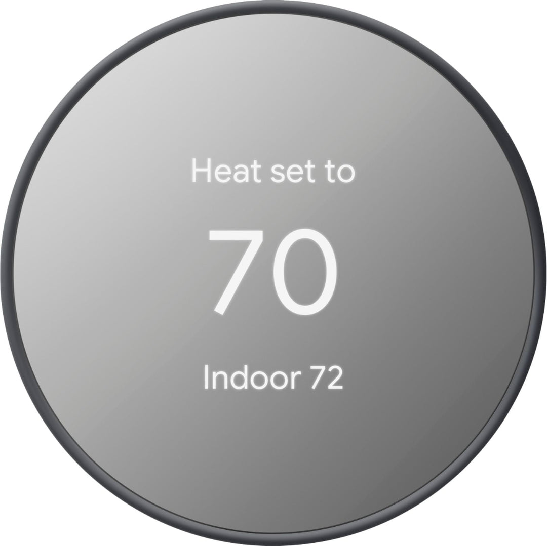 Google - Nest Smart Programmable Wifi Thermostat - Charcoal_0