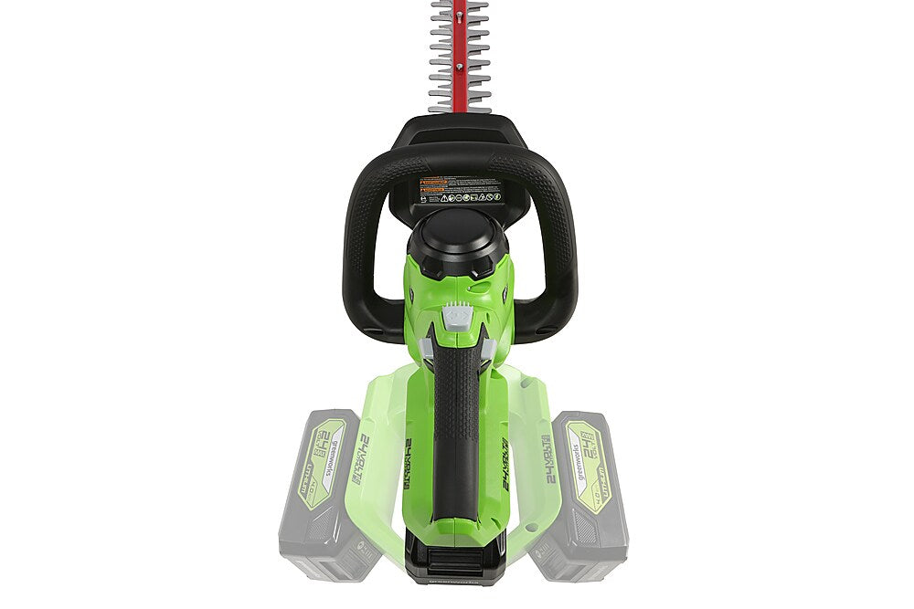 Greenworks - 22 in. 24-Volt Cordless Hedge Trimmer (4.0Ah Battery and Charger Included) - Black/Green_6