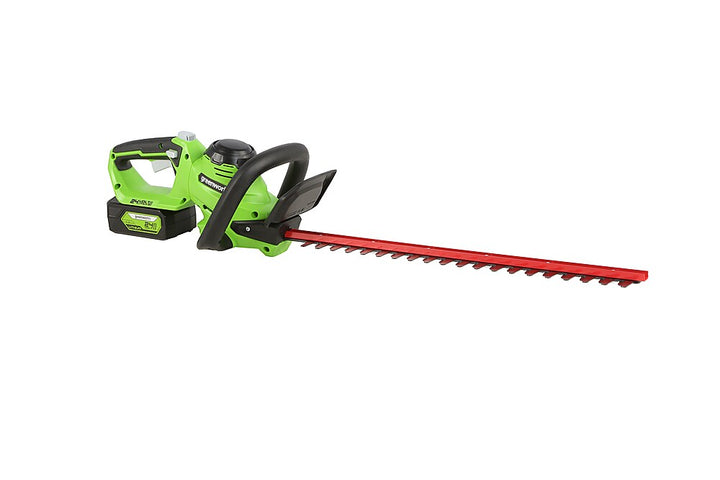 Greenworks - 22 in. 24-Volt Cordless Hedge Trimmer (4.0Ah Battery and Charger Included) - Black/Green_5