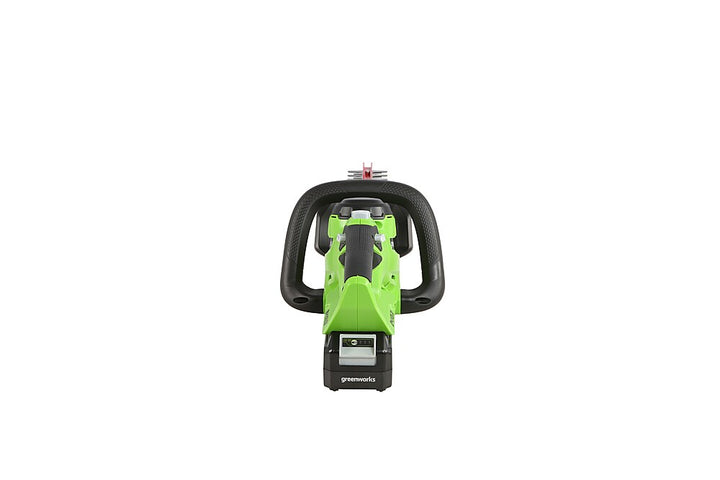 Greenworks - 22 in. 24-Volt Cordless Hedge Trimmer (4.0Ah Battery and Charger Included) - Black/Green_4