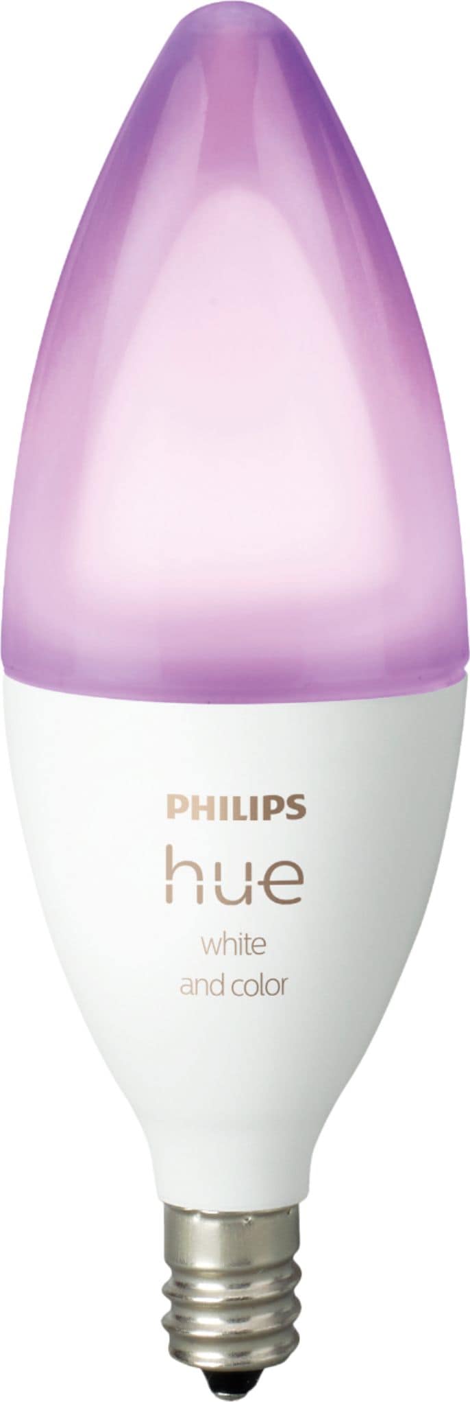 Philips - Hue White and Color Ambiance E12 Bulb - White_0