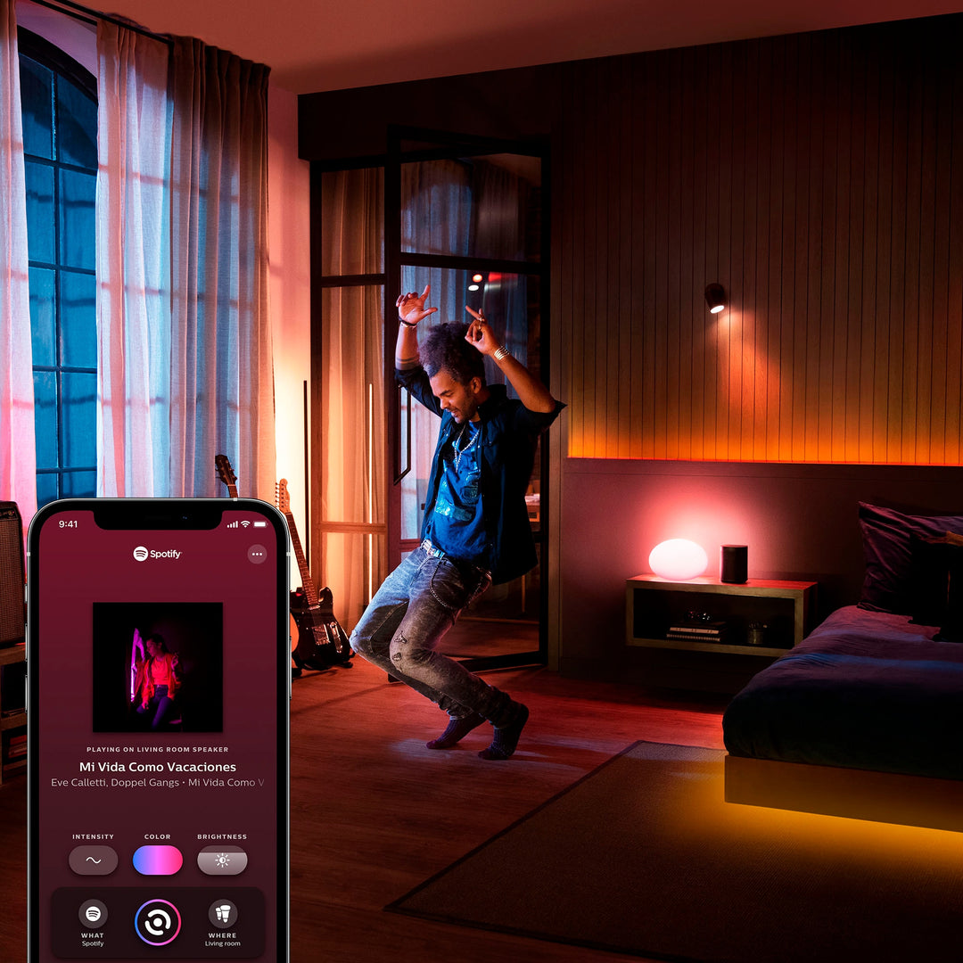 Philips - Hue White and Color Ambiance E12 Bulb - White_4