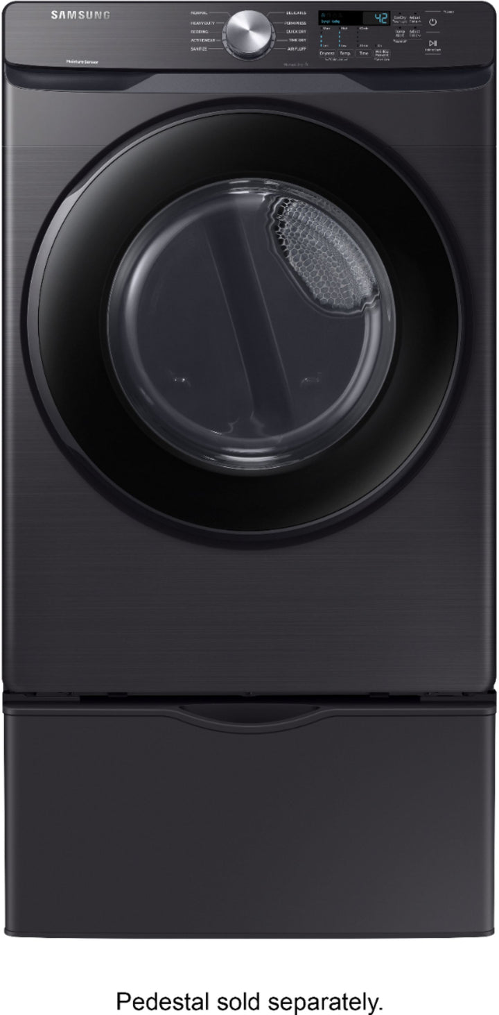 Samsung - 7.5 Cu. Ft. Stackable Electric Dryer with Sensor Dry - Black Stainless Steel_9