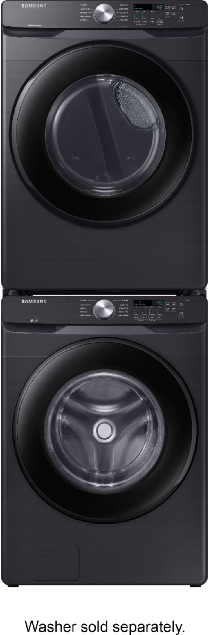 Samsung - 7.5 Cu. Ft. Stackable Electric Dryer with Sensor Dry - Black Stainless Steel_8