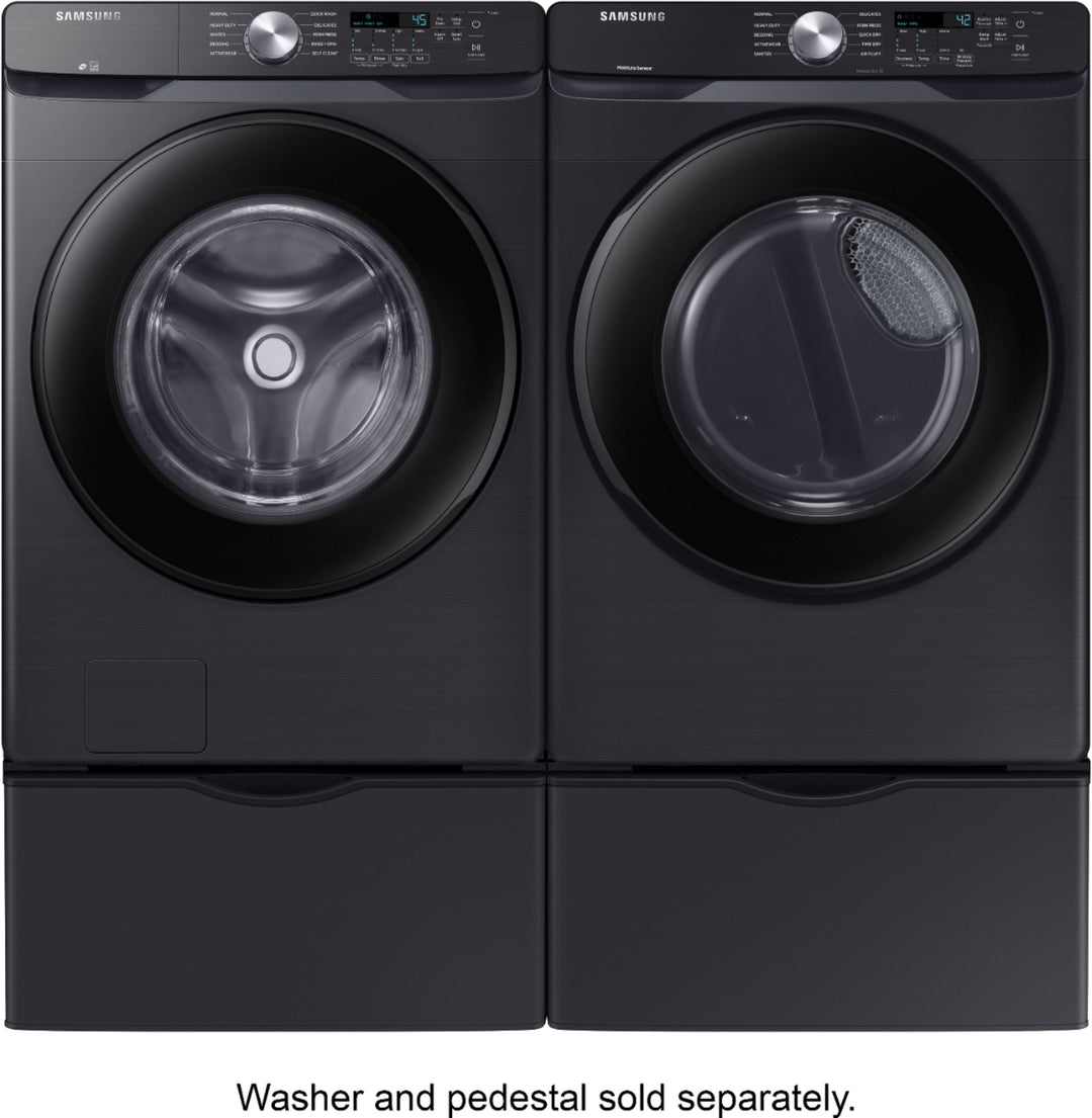 Samsung - 7.5 Cu. Ft. Stackable Electric Dryer with Sensor Dry - Black Stainless Steel_7