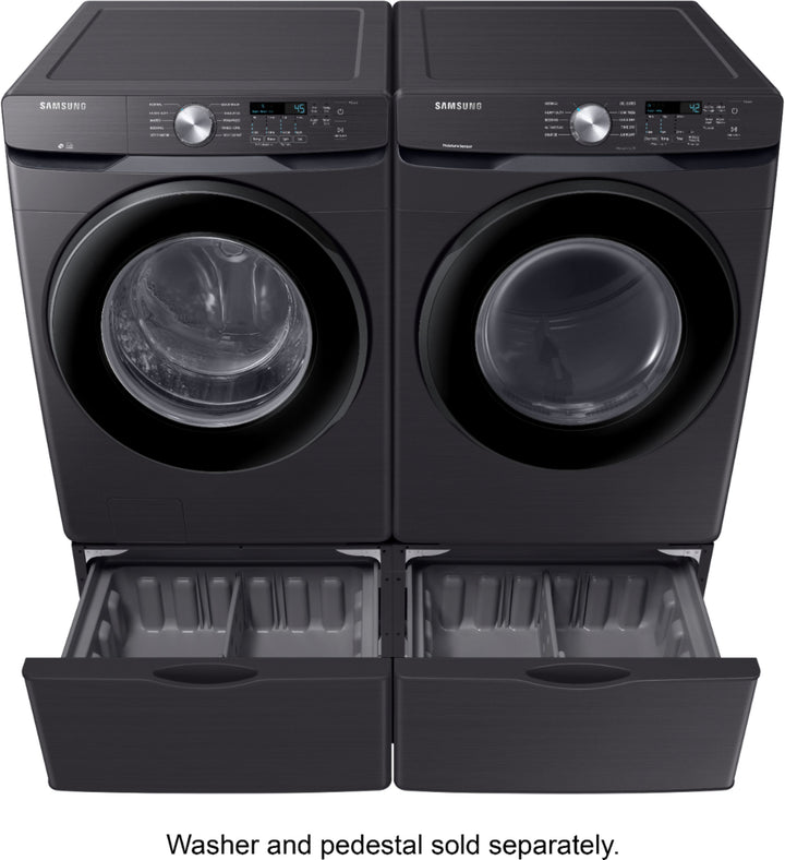 Samsung - 7.5 Cu. Ft. Stackable Electric Dryer with Sensor Dry - Black Stainless Steel_6