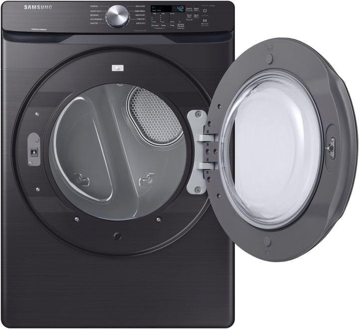 Samsung - 7.5 Cu. Ft. Stackable Electric Dryer with Sensor Dry - Black Stainless Steel_4