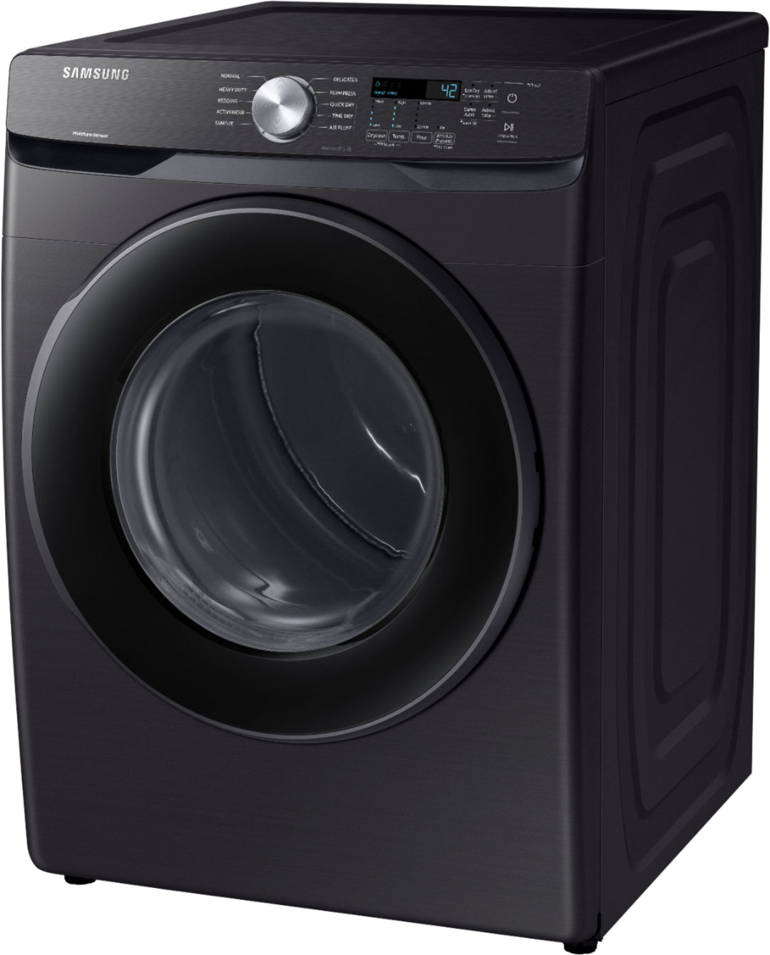 Samsung - 7.5 Cu. Ft. Stackable Electric Dryer with Sensor Dry - Black Stainless Steel_2