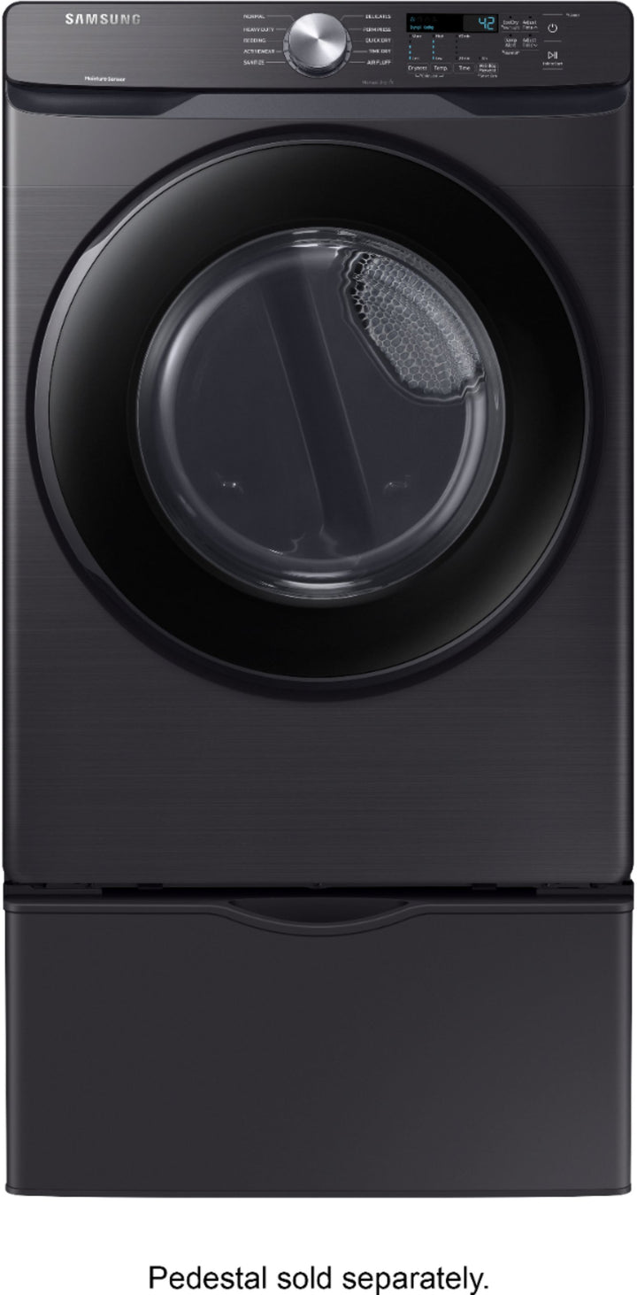 Samsung - 7.5 Cu. Ft. Stackable Gas Dryer with Sensor Dry - Black stainless steel_10
