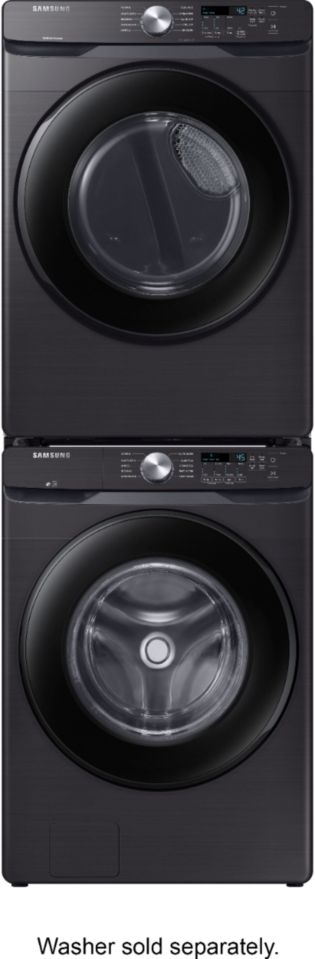 Samsung - 7.5 Cu. Ft. Stackable Gas Dryer with Sensor Dry - Black stainless steel_8