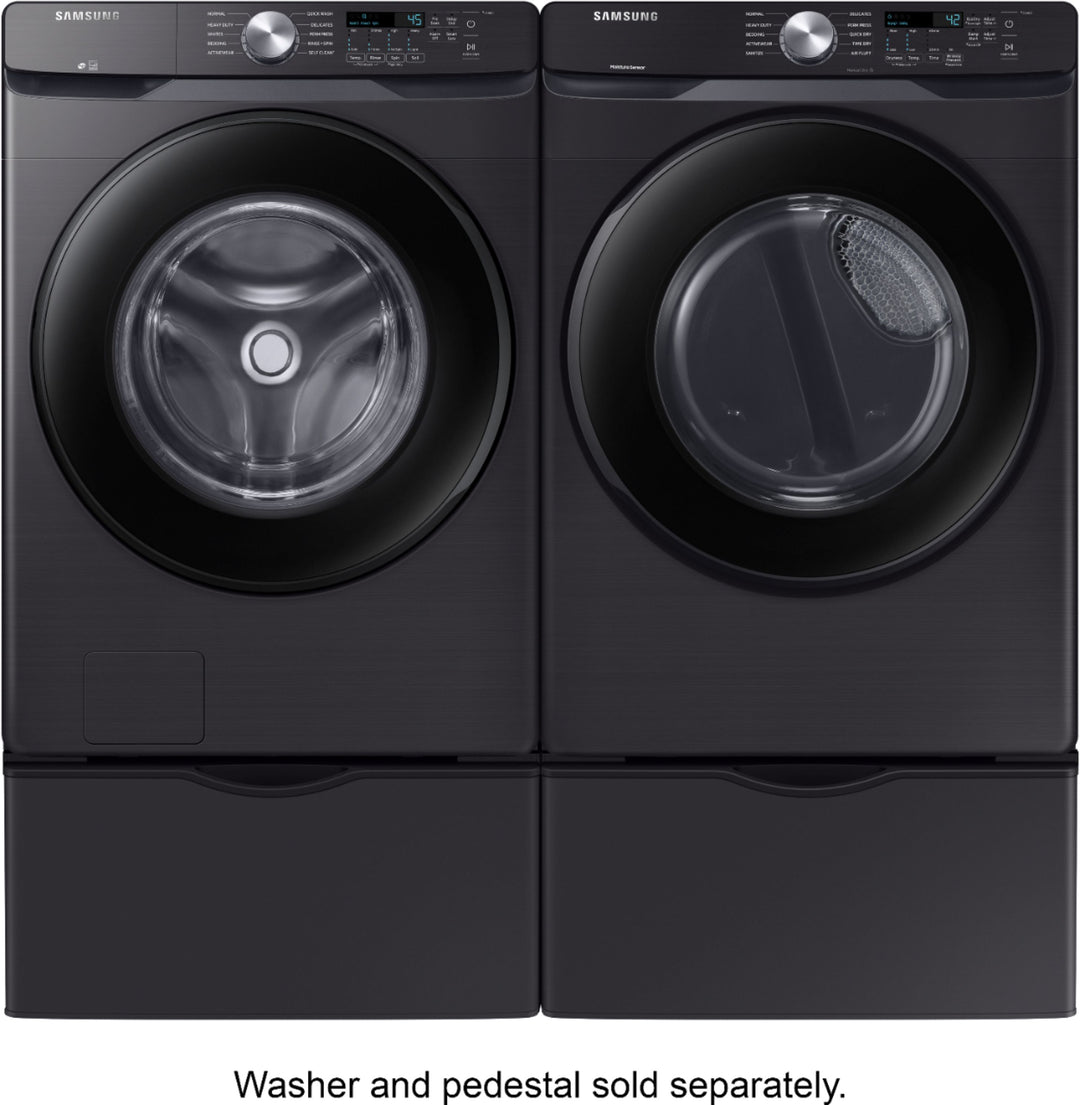 Samsung - 7.5 Cu. Ft. Stackable Gas Dryer with Sensor Dry - Black stainless steel_9