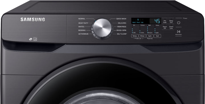 Samsung - 4.5 Cu. Ft. High Efficiency Stackable Front Load Washer with Steam and Vibration Reduction Technology+ - Black Stainless Steel_9