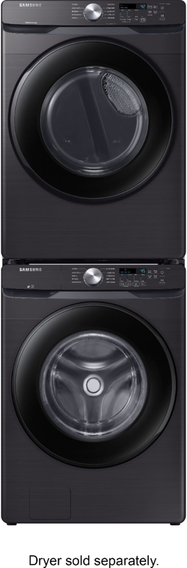 Samsung - 4.5 Cu. Ft. High Efficiency Stackable Front Load Washer with Steam and Vibration Reduction Technology+ - Black Stainless Steel_7