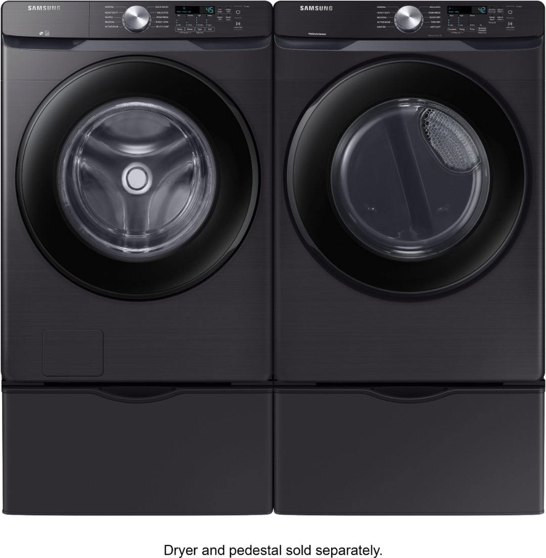 Samsung - 4.5 Cu. Ft. High Efficiency Stackable Front Load Washer with Steam and Vibration Reduction Technology+ - Black Stainless Steel_8