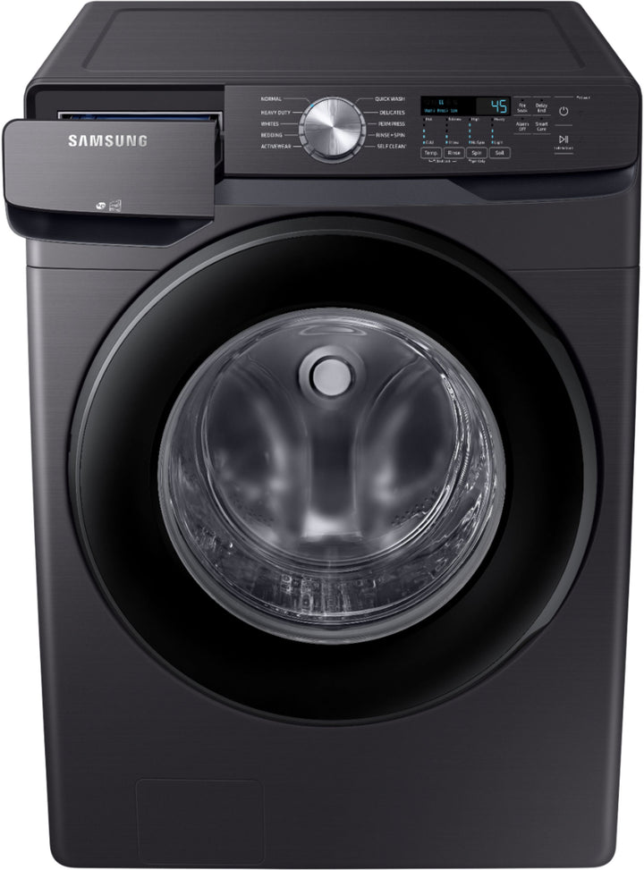 Samsung - 4.5 Cu. Ft. High Efficiency Stackable Front Load Washer with Steam and Vibration Reduction Technology+ - Black Stainless Steel_5