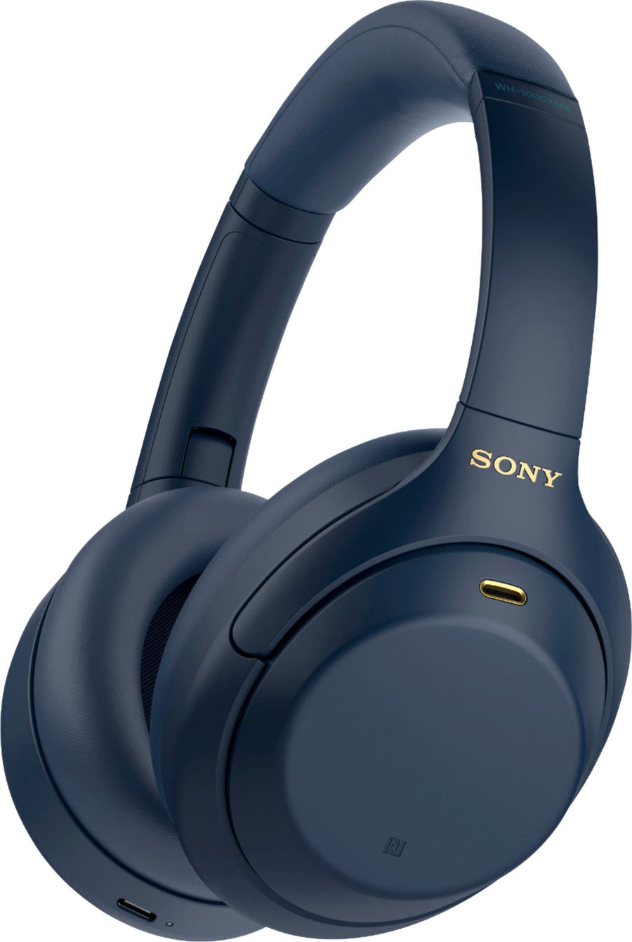 Sony - WH-1000XM4 Wireless Noise-Cancelling Over-the-Ear Headphones - Midnight Blue_0