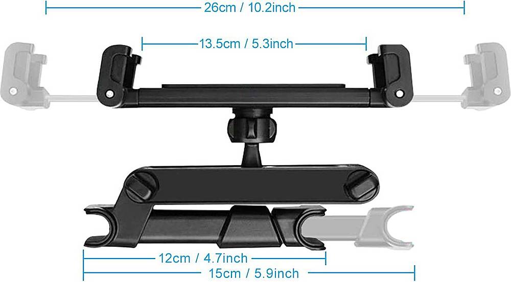 SaharaCase - Headrest Car Mount for Most Cell Phones and Tablets - Black_2